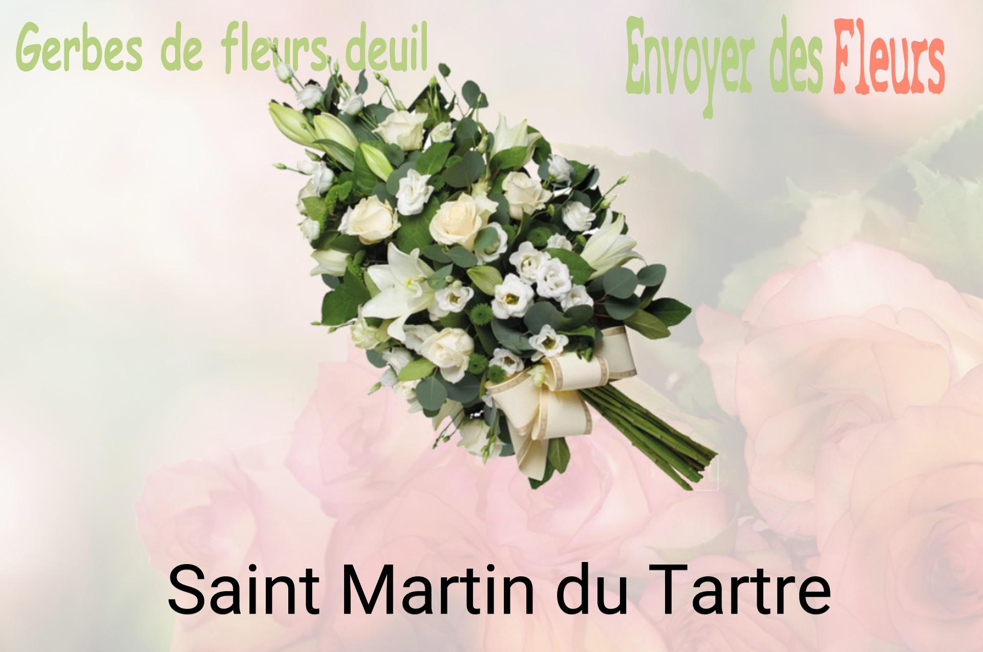Gerbe de fleurs de deuil livrée à Saint-Martin-du-Tartre